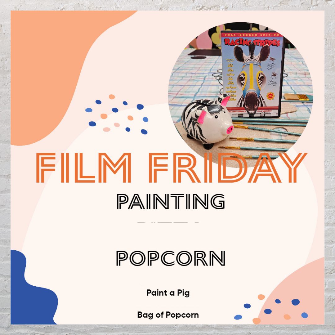 A picture of popcorn and the words " film friday painting popcorn."